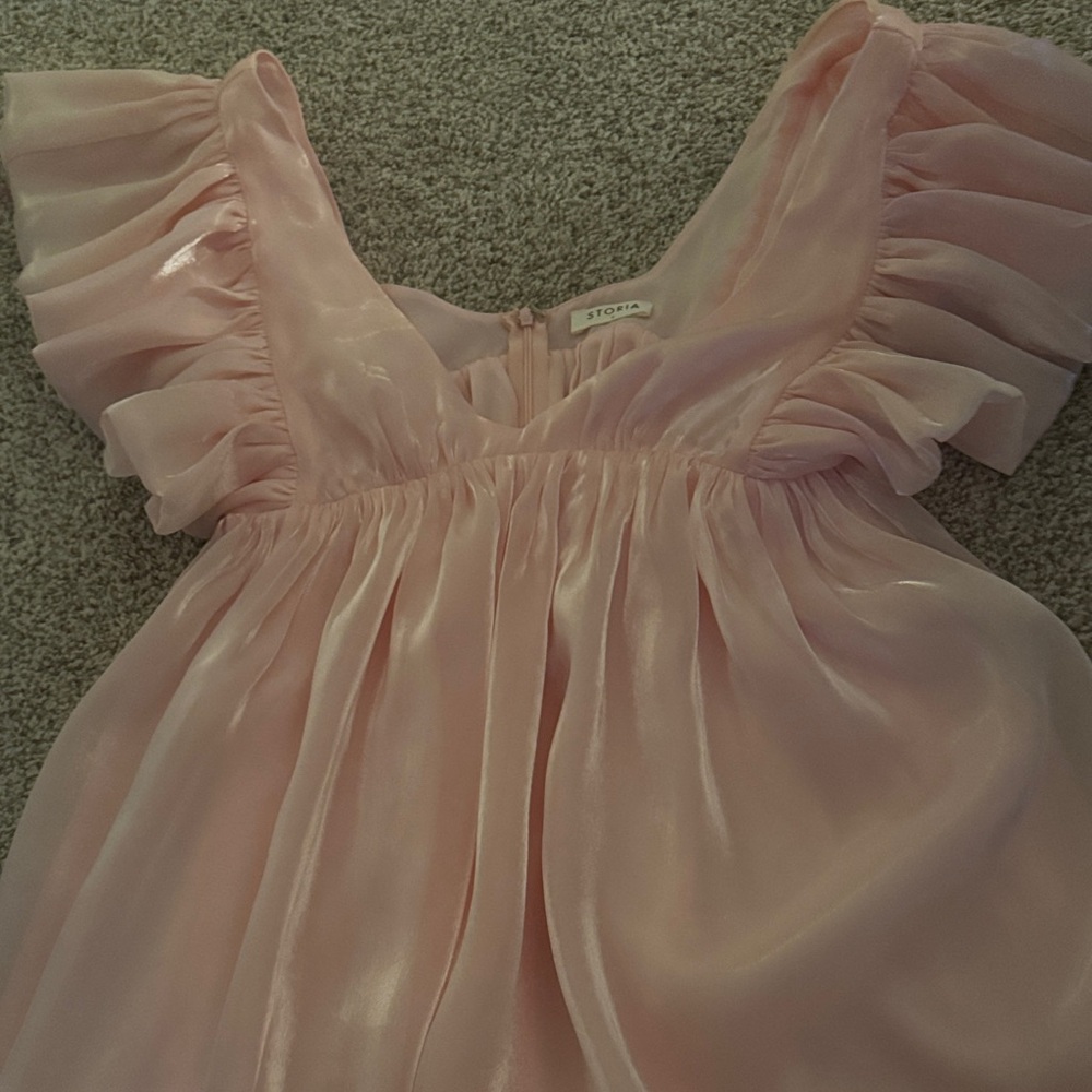 Storia Blush Pink ruffle dress
